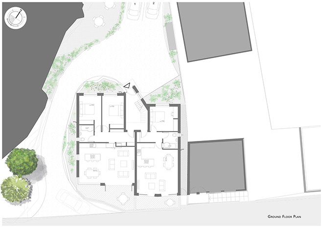 CGI, perspective, Innes architects, Woodside, architecture, architects, Cornwall 