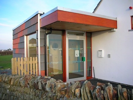 Tintagel, Cornwall, SureStart Entrance Tintagel, Cornwall, SureStart entrance porch.